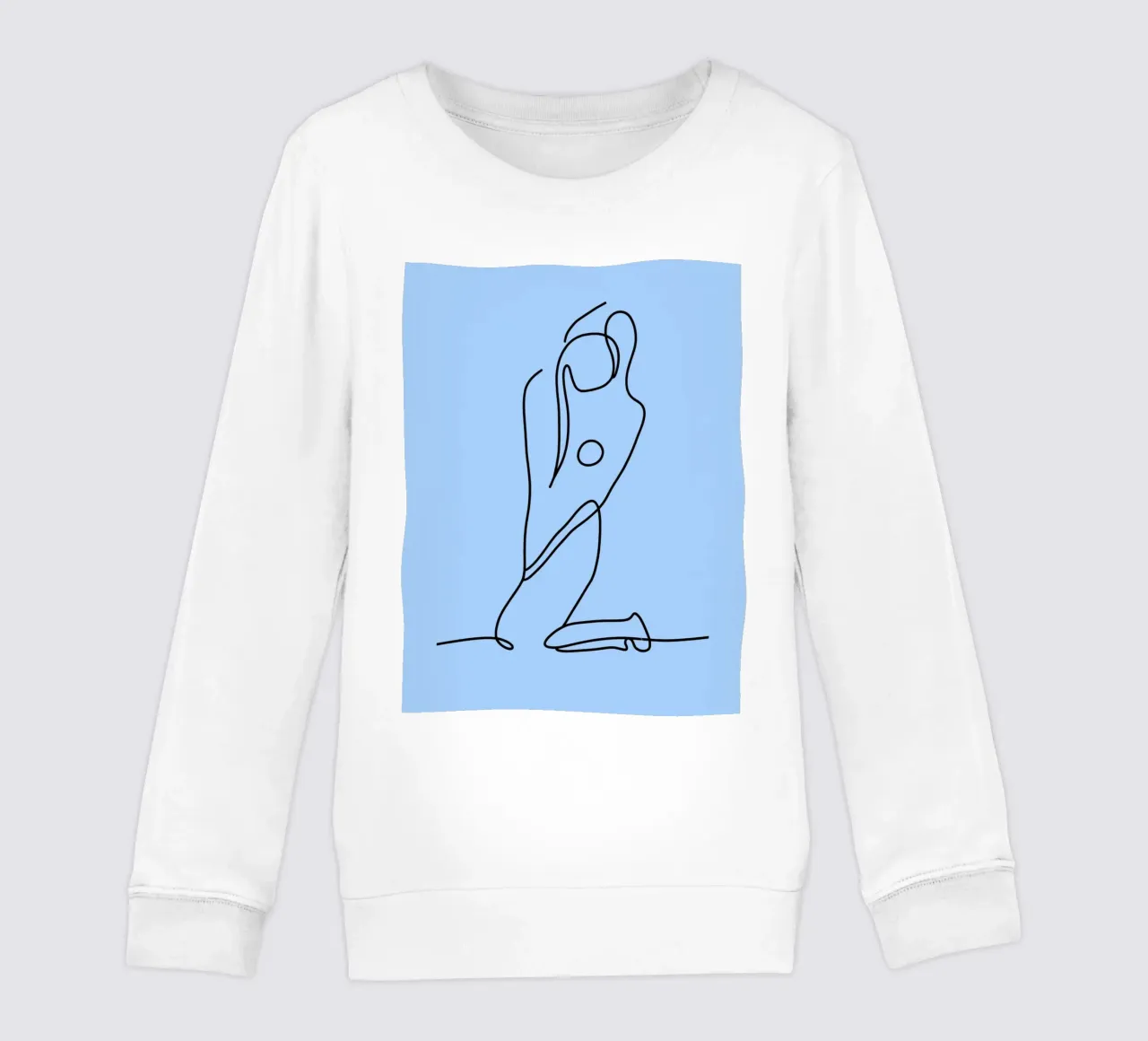 Donna Line Art minimalista felpa bambino da Viv Line Art
