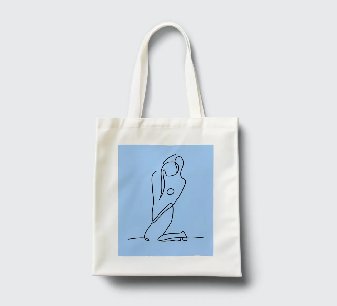 Donna Line Art minimalista borsa in juta da Viv Line Art