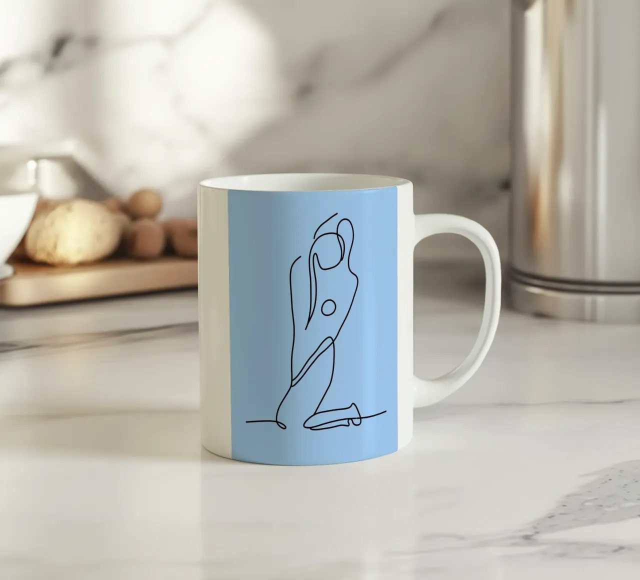 Donna Line Art minimalista tazza in ceramica da Viv Line Art