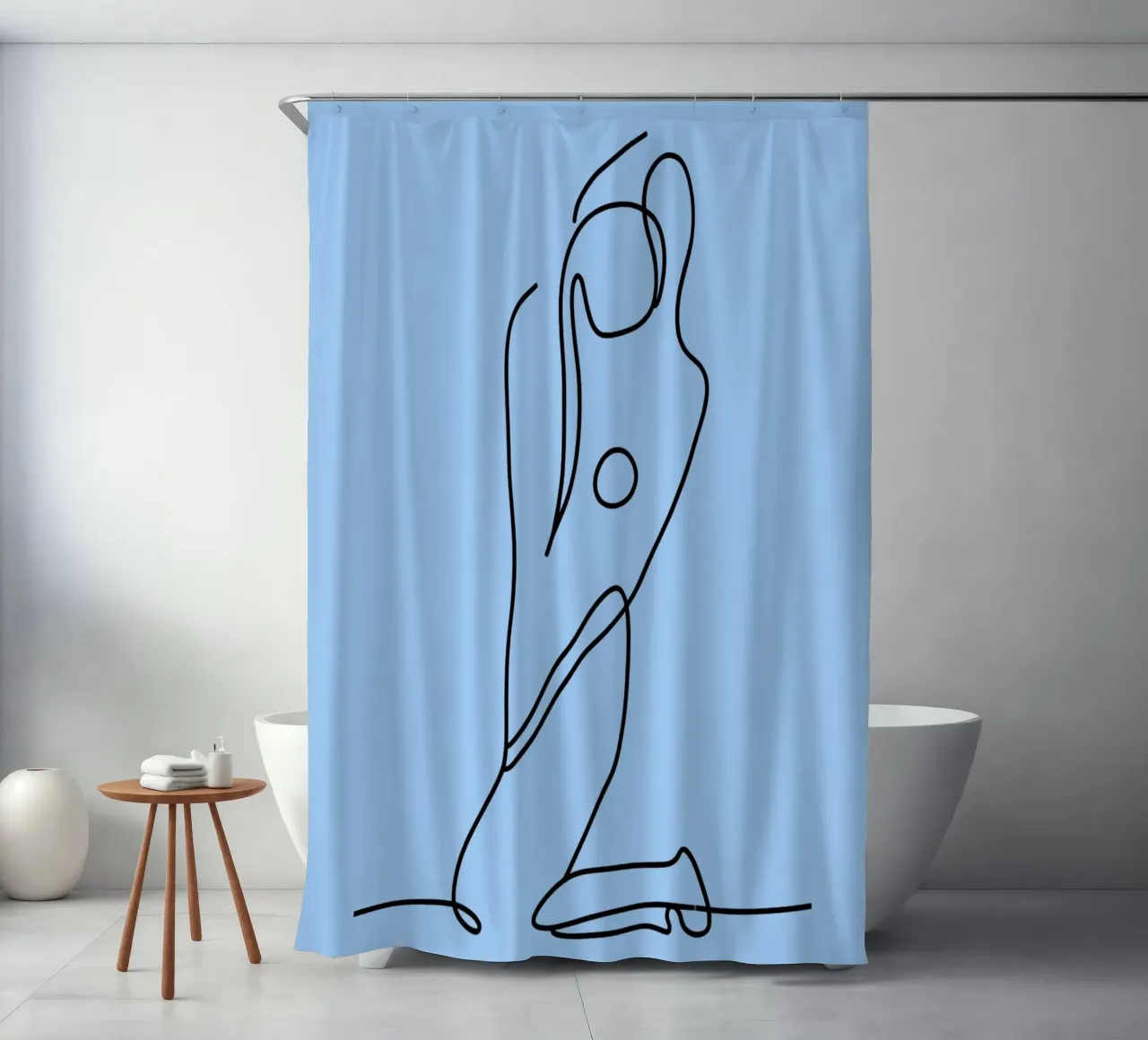 Donna Line Art minimalista tenda da doccia da Viv Line Art