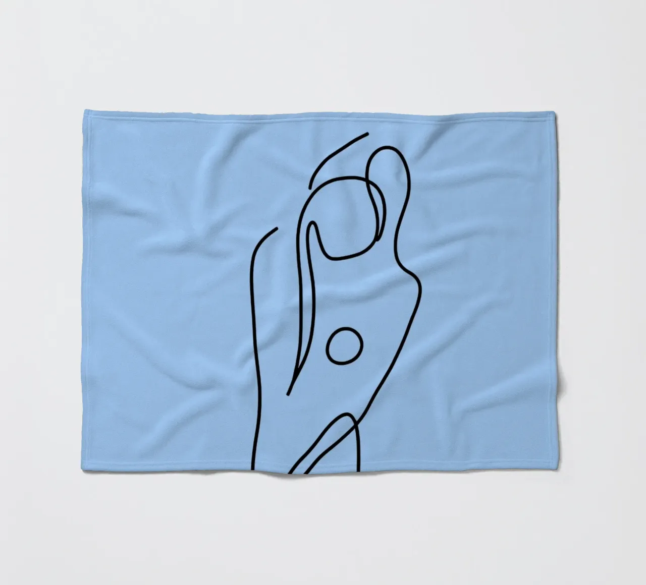 Donna Line Art minimalista coperta in pile da Viv Line Art