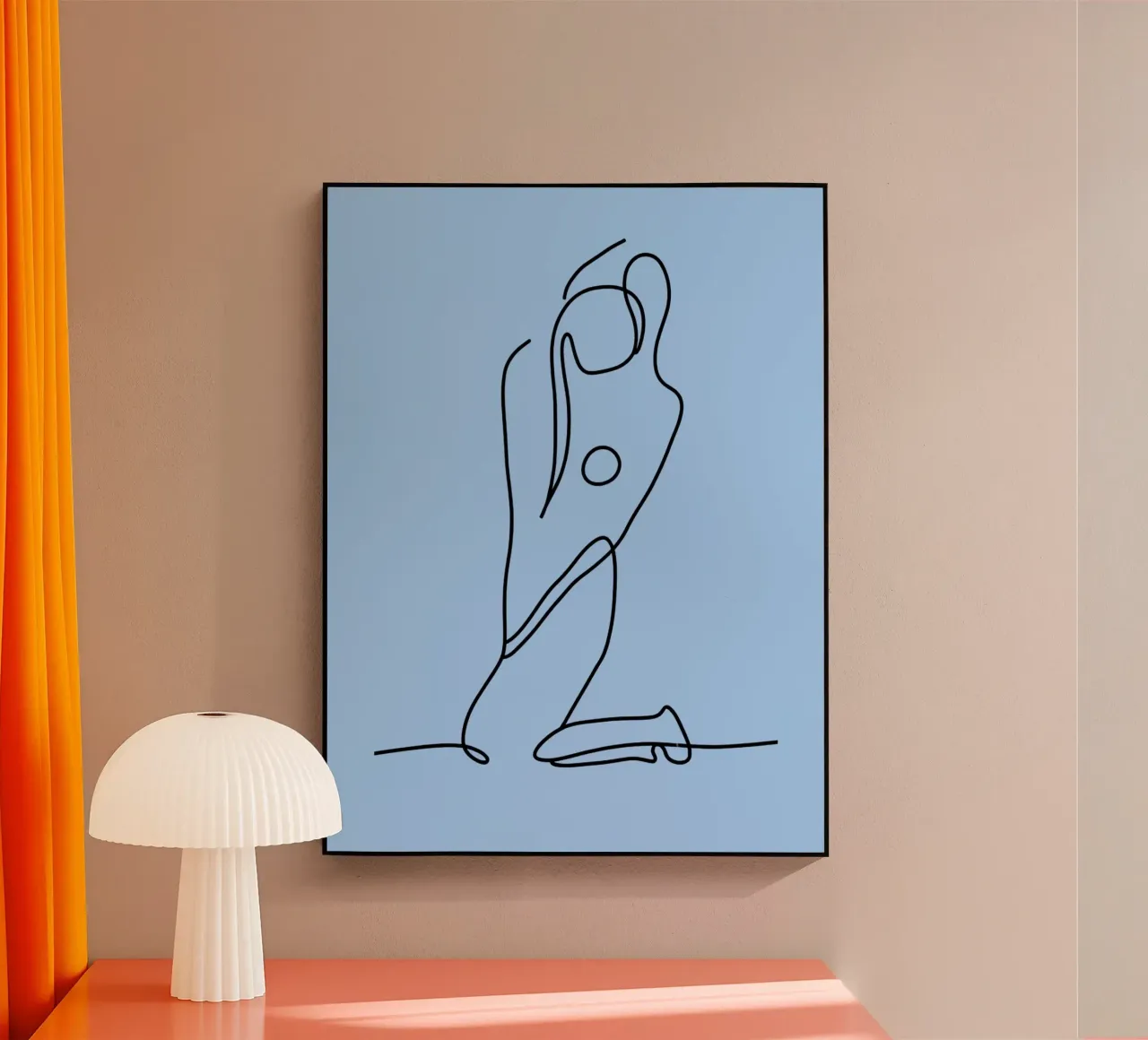 Donna Line Art minimalista plexiglass da Viv Line Art