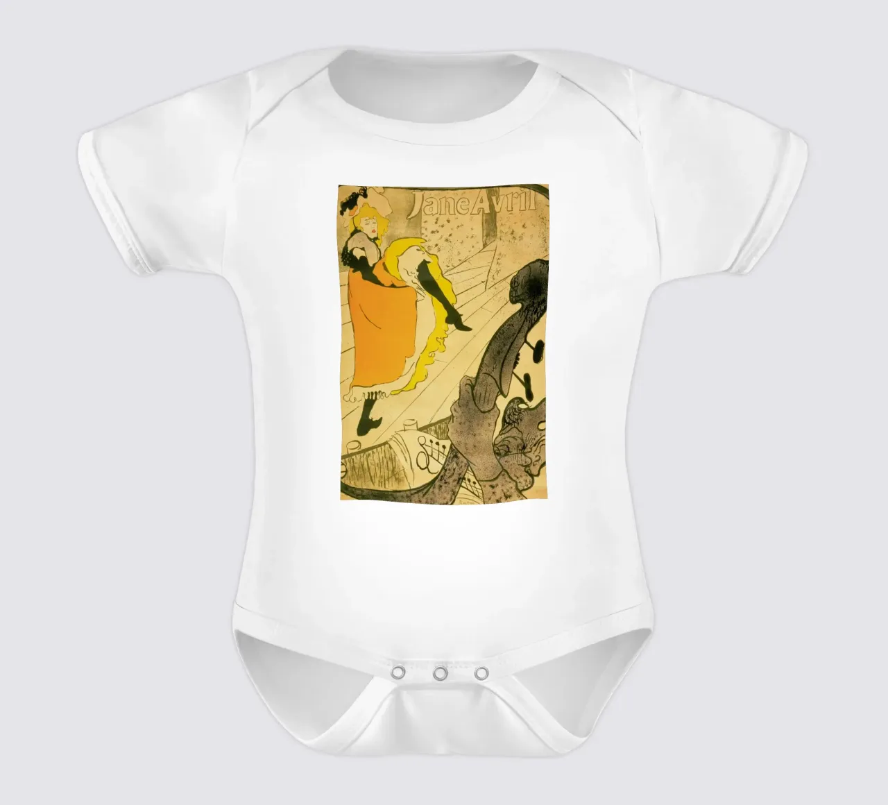 Henri de Toulouse-Lautrec - Lithograph Jane Avril body neonato maniche corte da ARTOTHEK