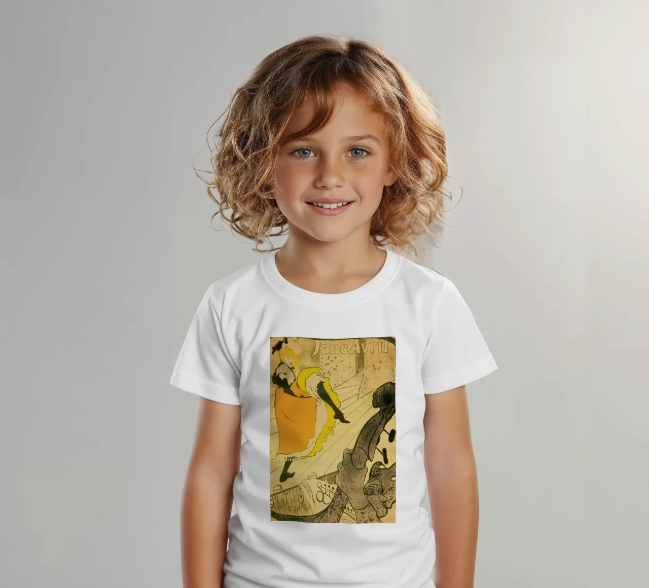 Henri de Toulouse-Lautrec - Lithograph Jane Avril t-shirt bambini da ARTOTHEK