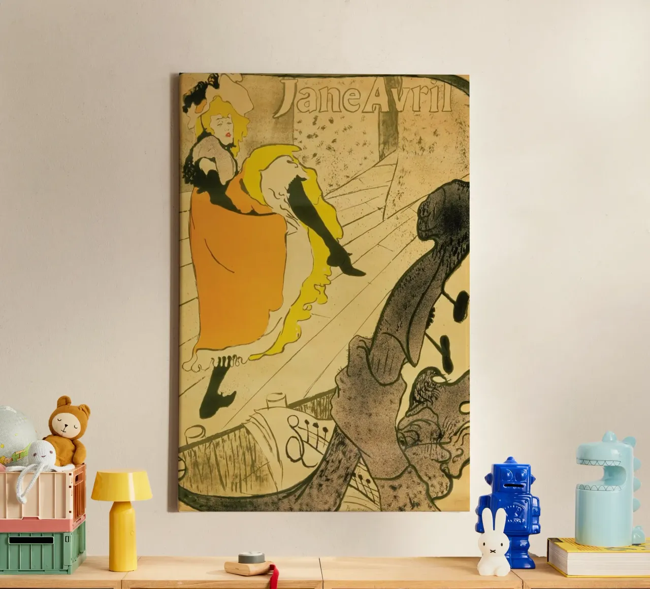 Henri de Toulouse-Lautrec - Lithograph Jane Avril tela da ARTOTHEK