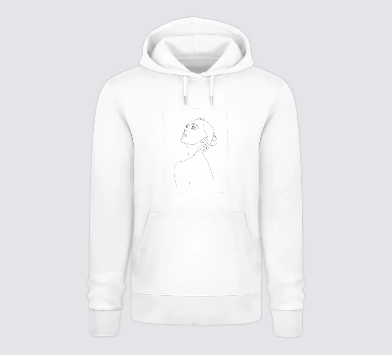 Woman Face Minimalist Line Art hoodie by Viv Line Art