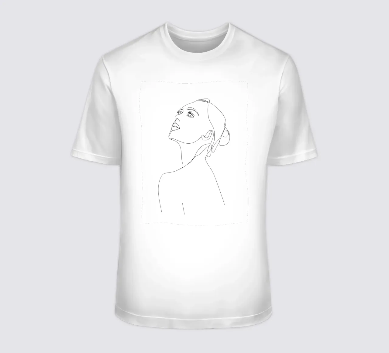 Woman Face Minimalist Line Art t-shirt by Viv Line Art