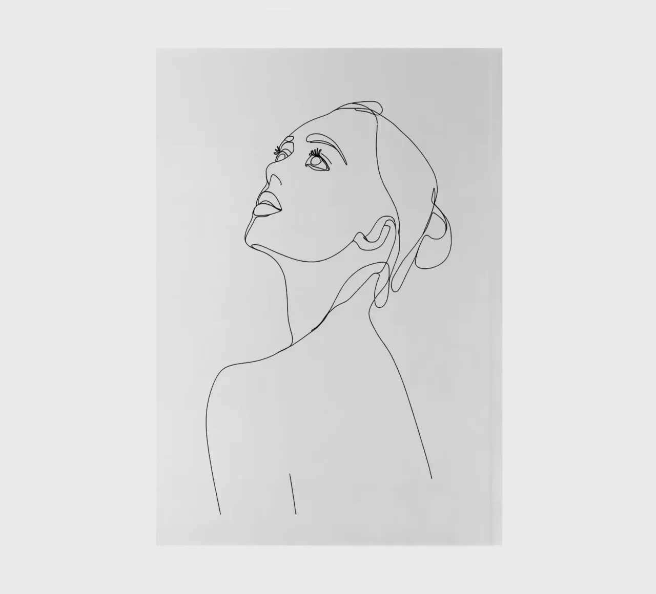 Woman Face Minimalist Line Art carnet de notes de Viv Line Art