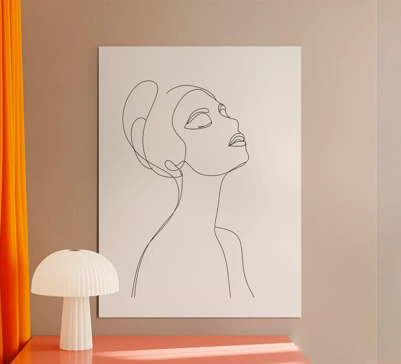 Woman Face Minimalist Line Art hahnemühle by Viv Line Art