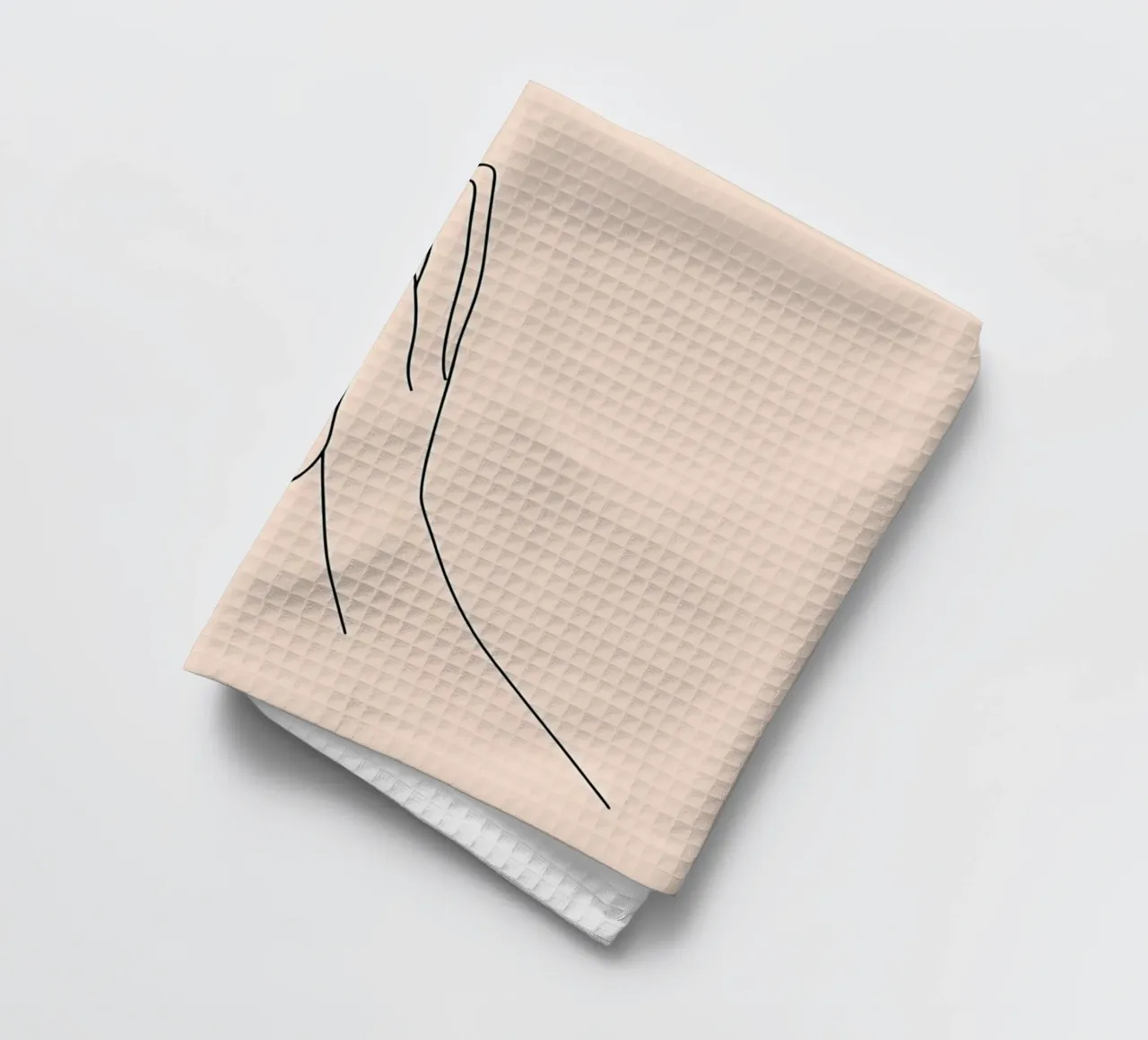 Mani in preghiera Line Art minimalista canovaccio da cucina da Viv Line Art