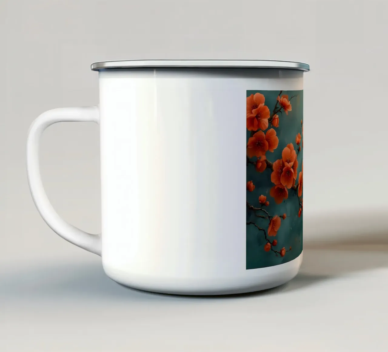 fiore di prugna tazza in smalto da Rebecca Clark Wyrick