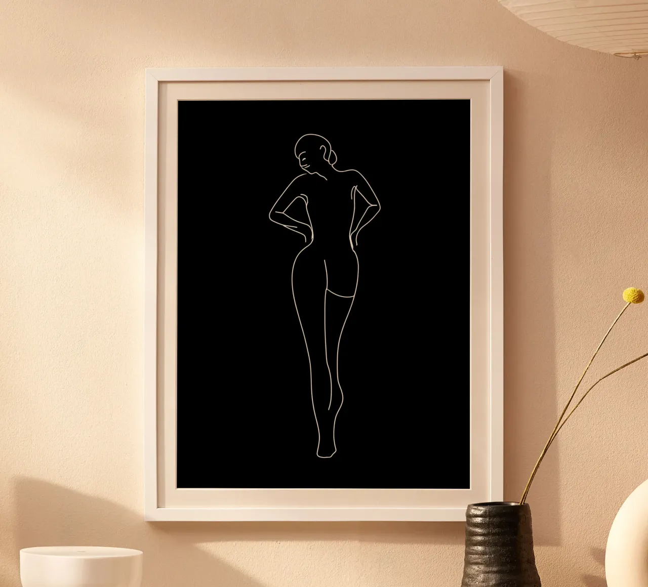 Frau Körper Minimalist Line Art Poster von Viv Line Art