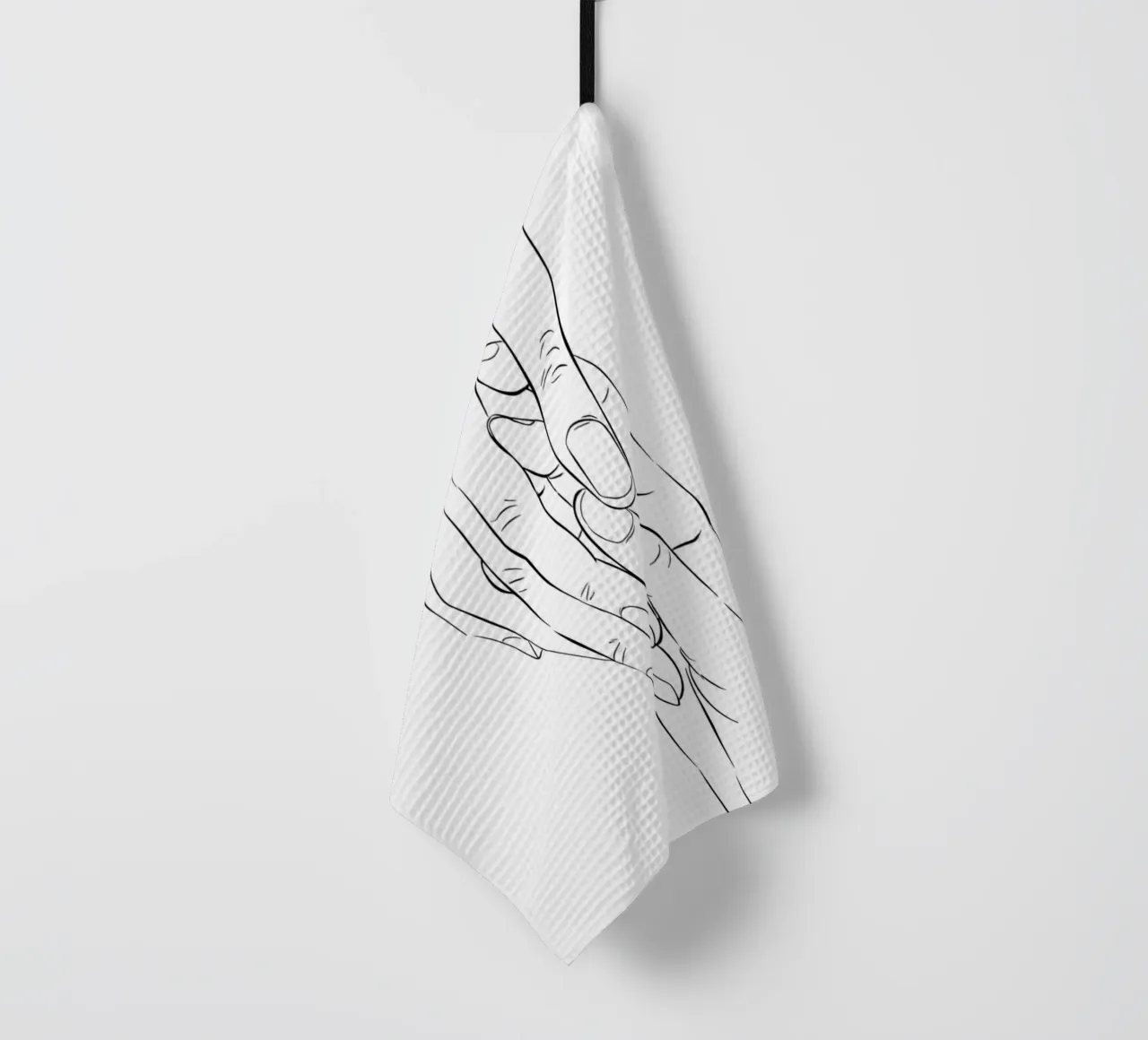 Holding Hands Minimalist Line Art torchon de Viv Line Art