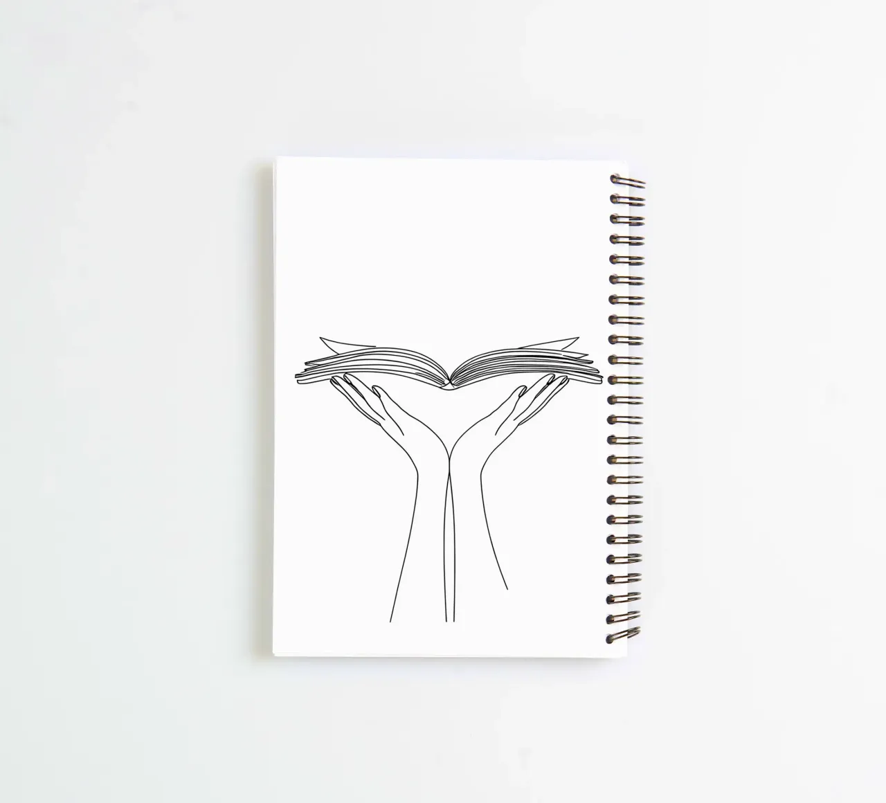 Open Book Minimalist Line Art Ringbuch von Viv Line Art