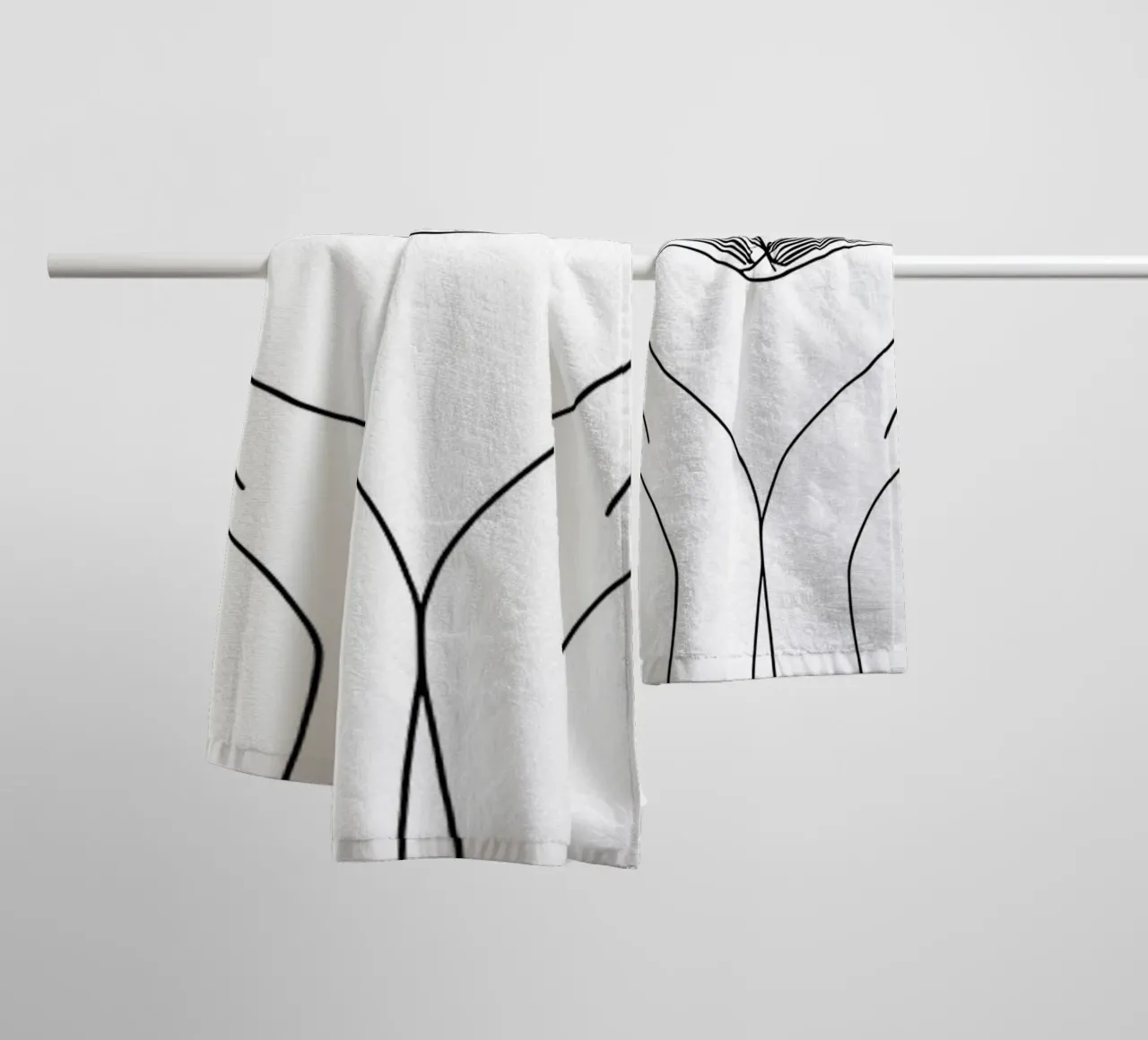 Open Book Minimalist Line Art towel by Viv Line Art