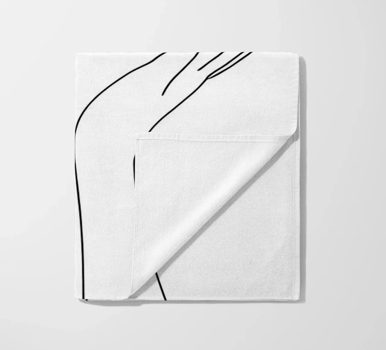 Libro aperto Line Art minimalista telo mare da Viv Line Art