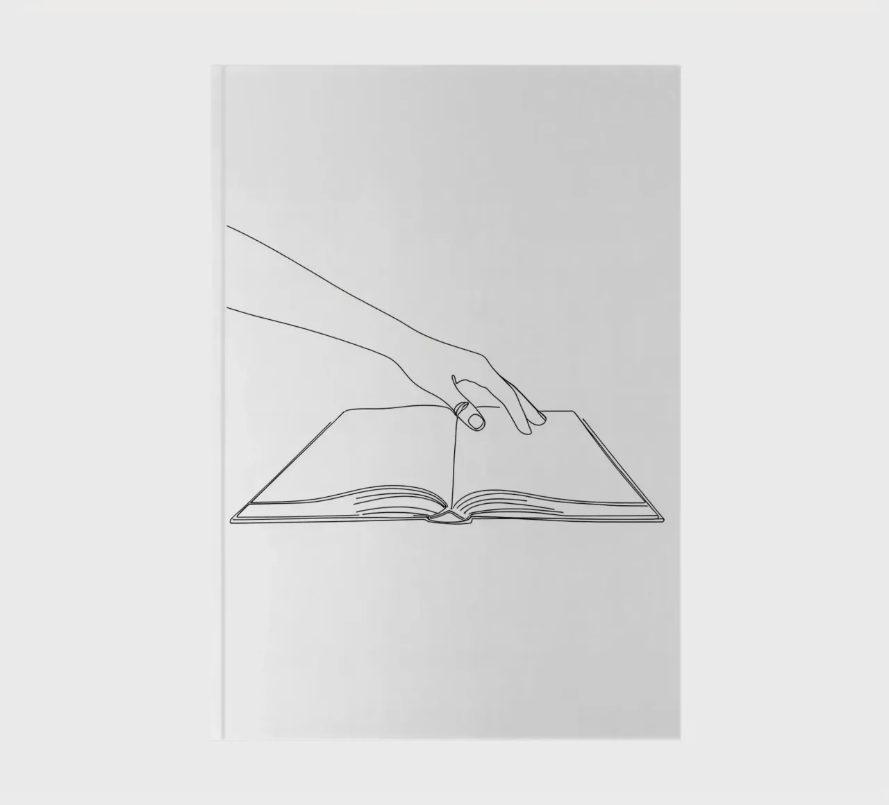 Hands On Book Minimalist Line Art notebook by Viv Line Art