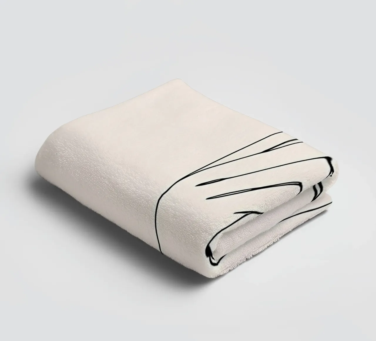 Flowing Hand Minimalist Line Art towel by Viv Line Art