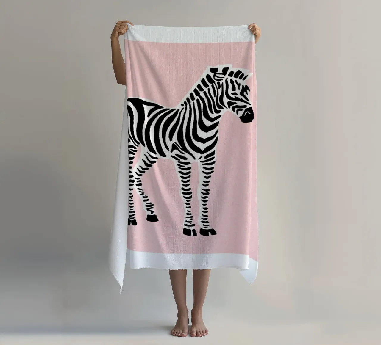 Zebra Pink telo mare da Little Flourishes