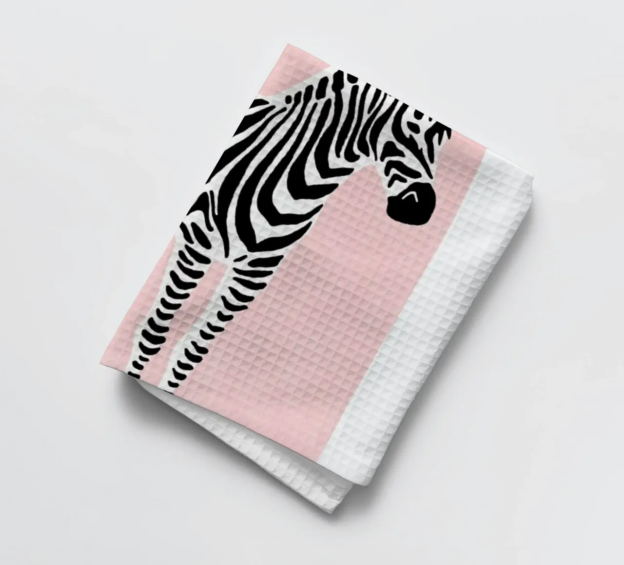 Zebra Pink canovaccio da cucina da Little Flourishes