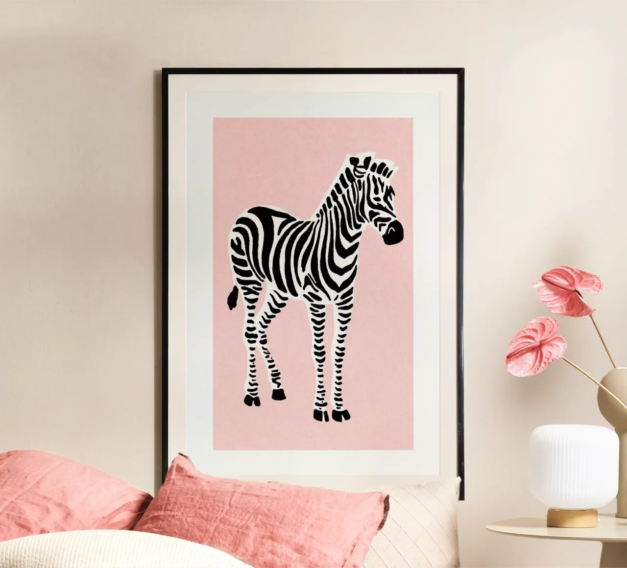 Zebra Pink poster da Little Flourishes