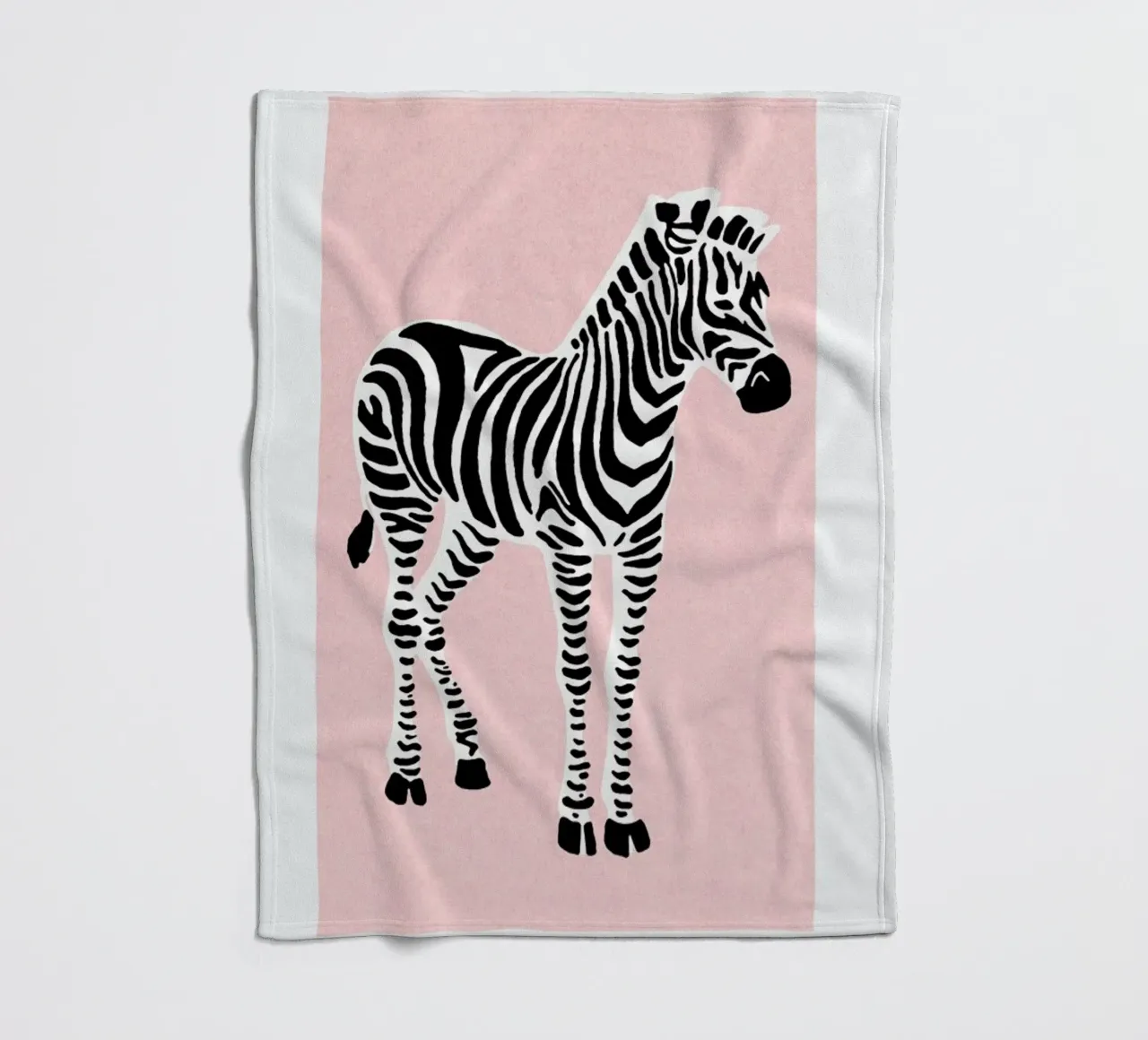 Zebra Pink coperta in pile da Little Flourishes