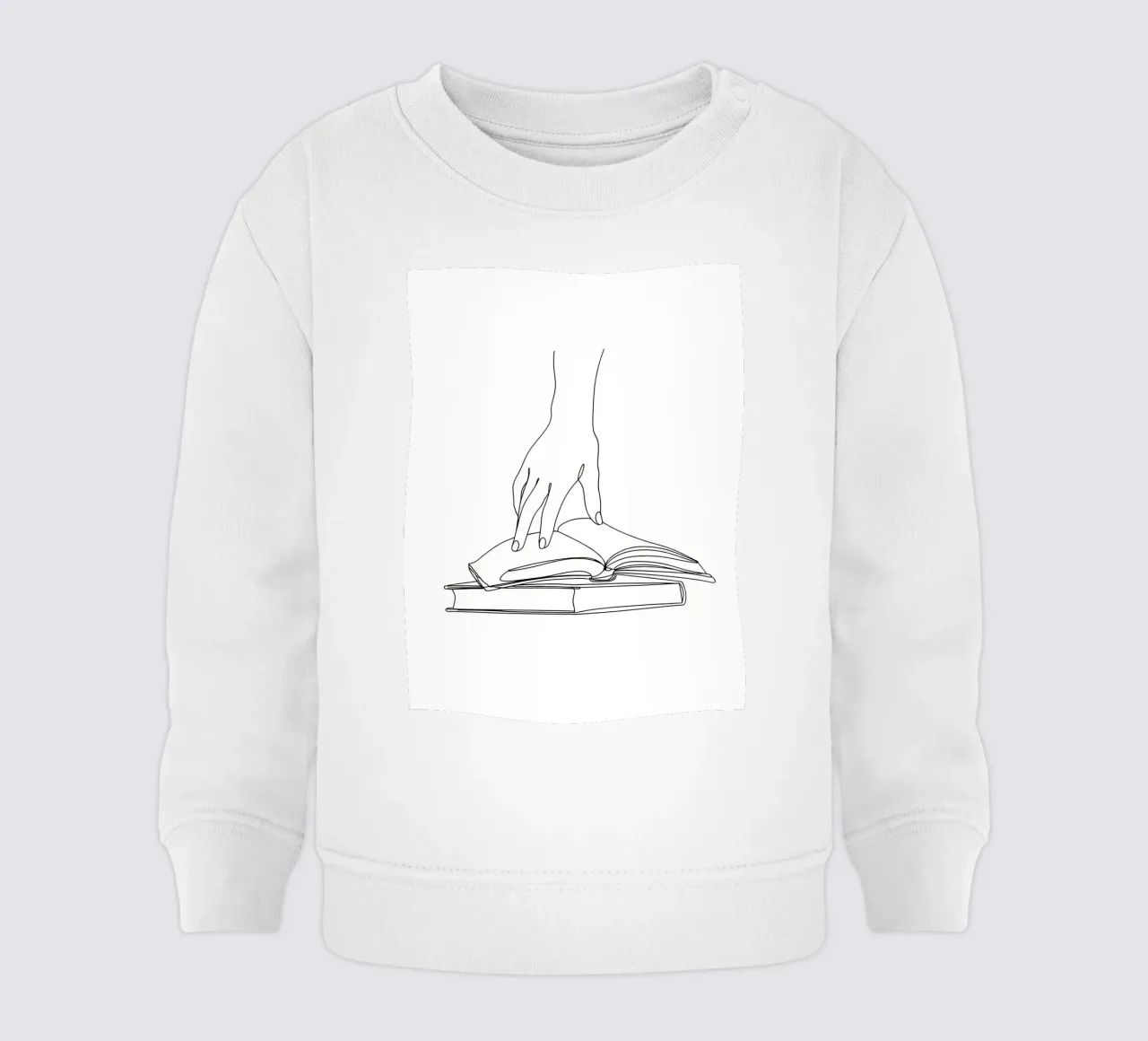 Hands On Book 2 Line art minimalista felpa neonato da Viv Line Art