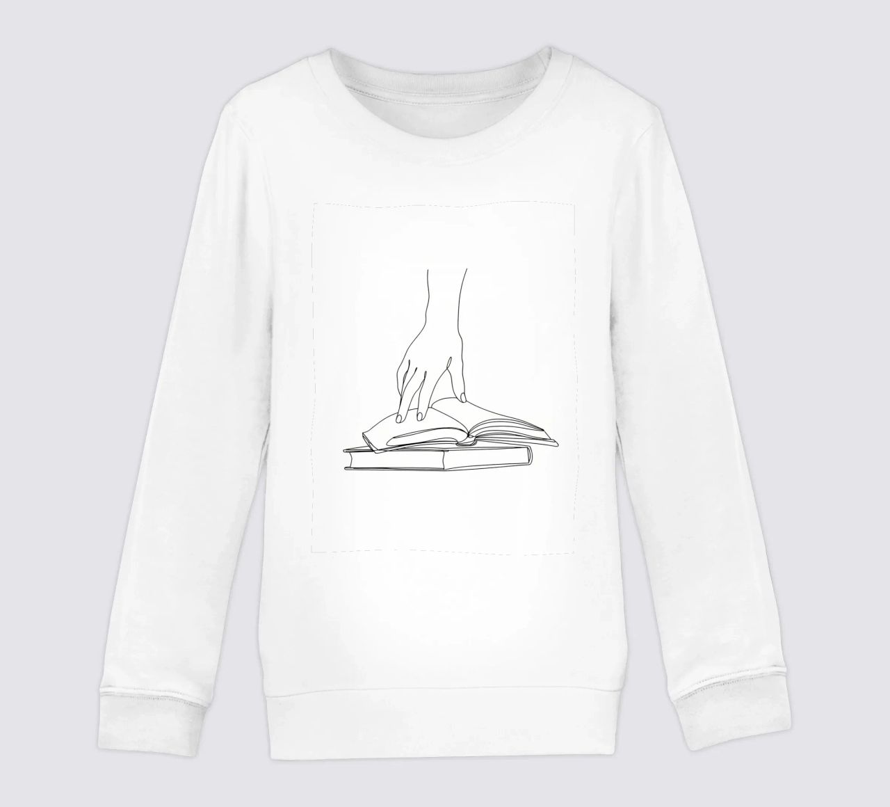 Hands On Book 2 Line art minimalista felpa bambino da Viv Line Art