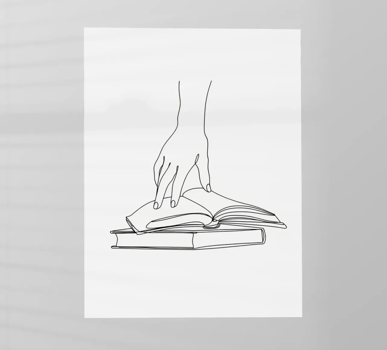 Hands On Book 2 Line art minimalista pellicola backlit da Viv Line Art