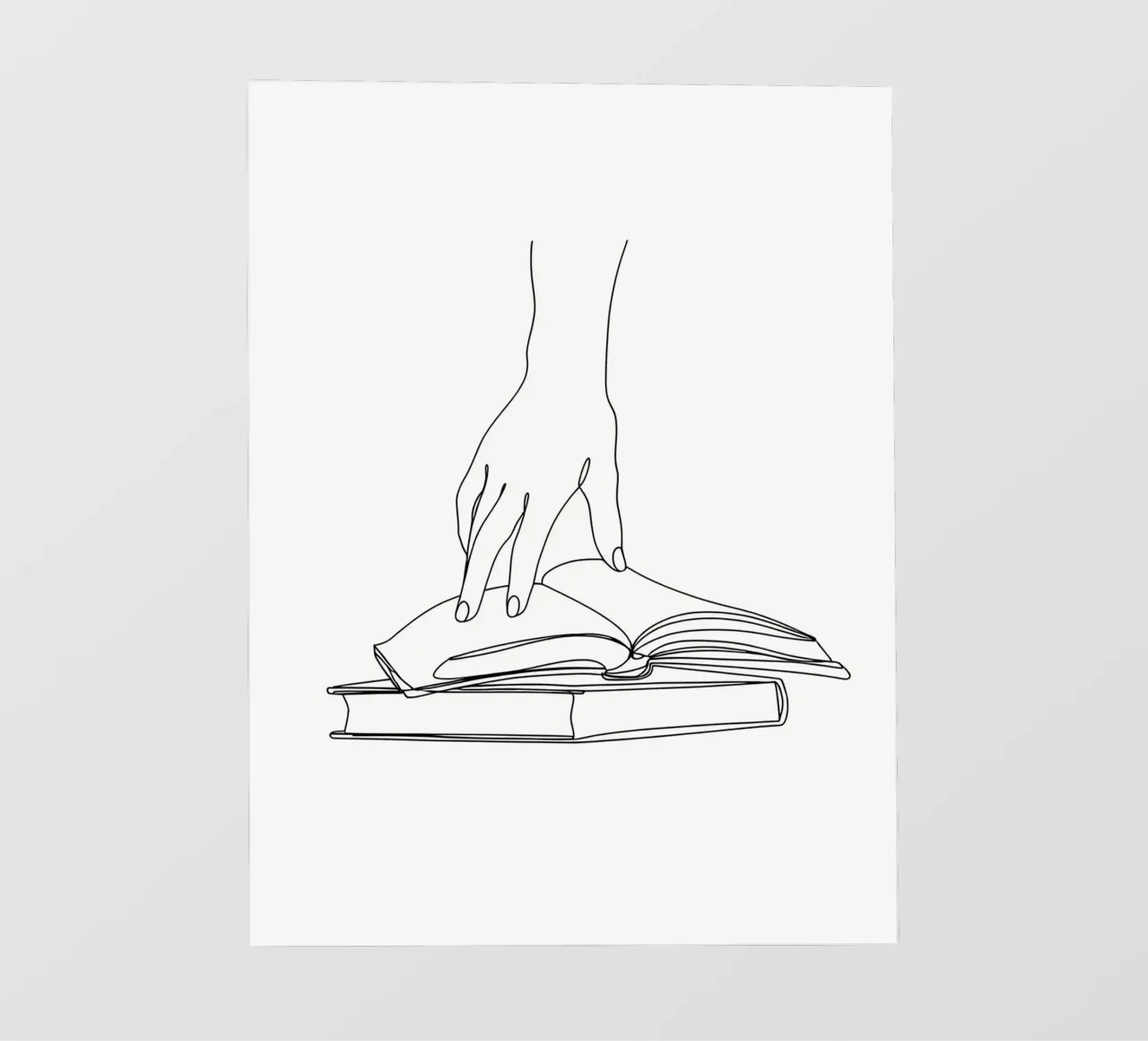 Hands On Book 2 Line art minimalista pellicola backlit da Viv Line Art