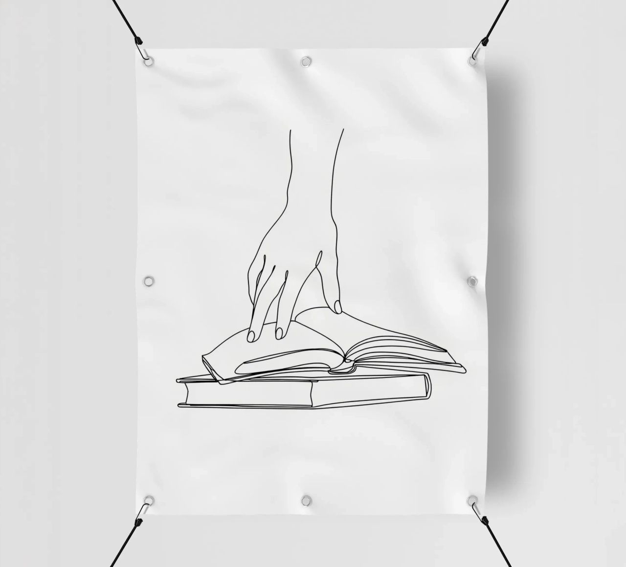 Hands On Book 2 Line art minimalista telo in pvc da Viv Line Art