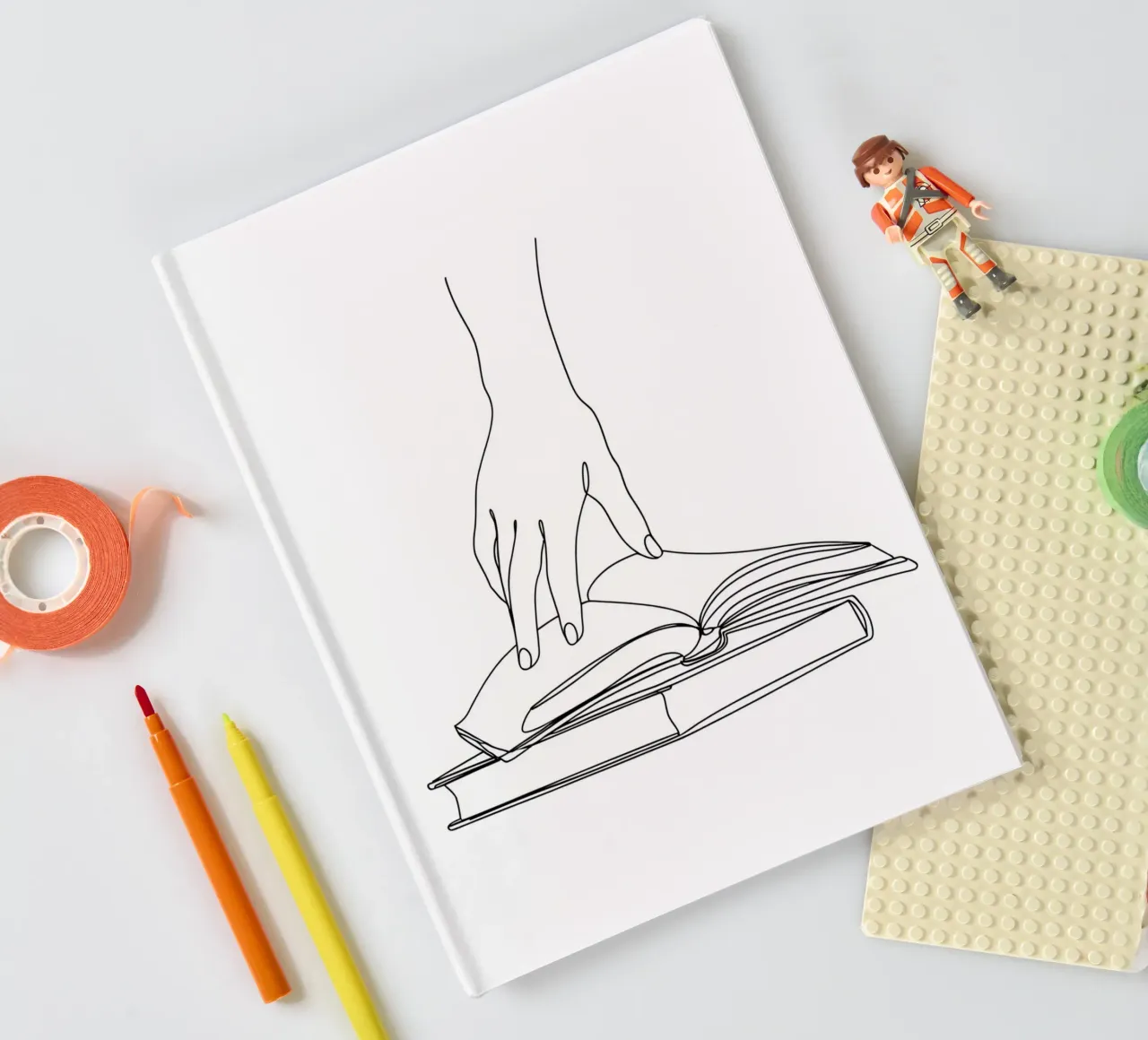 Hands On Book 2 Minimalistische Linienkunst Notizbuch von Viv Line Art