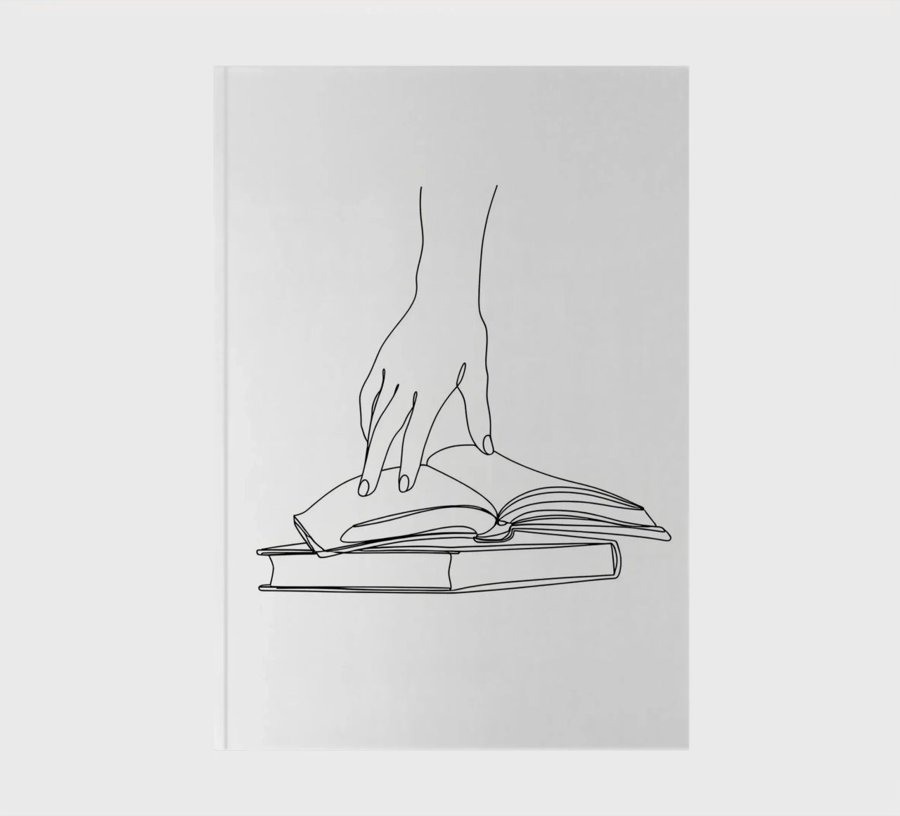 Hands On Book 2 Minimalist Line Art notebook by Viv Line Art
