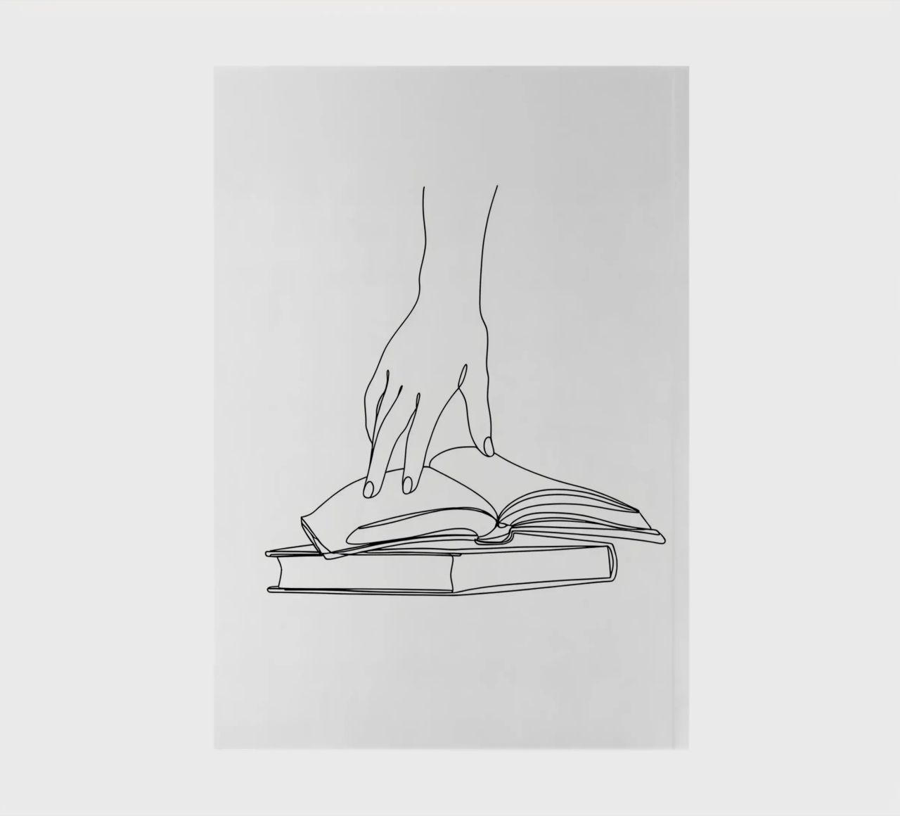 Hands On Book 2 Minimalist Line Art notebook by Viv Line Art