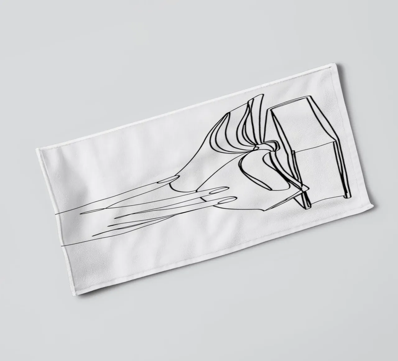 Hands On Book 2 Line art minimalista asciugamano da bagno da Viv Line Art