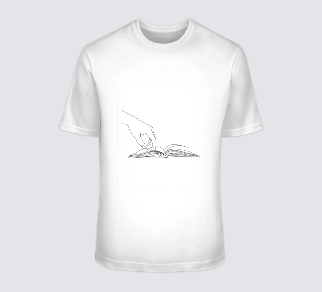 Hands On Book 3 Line art minimalista t-shirt da Viv Line Art