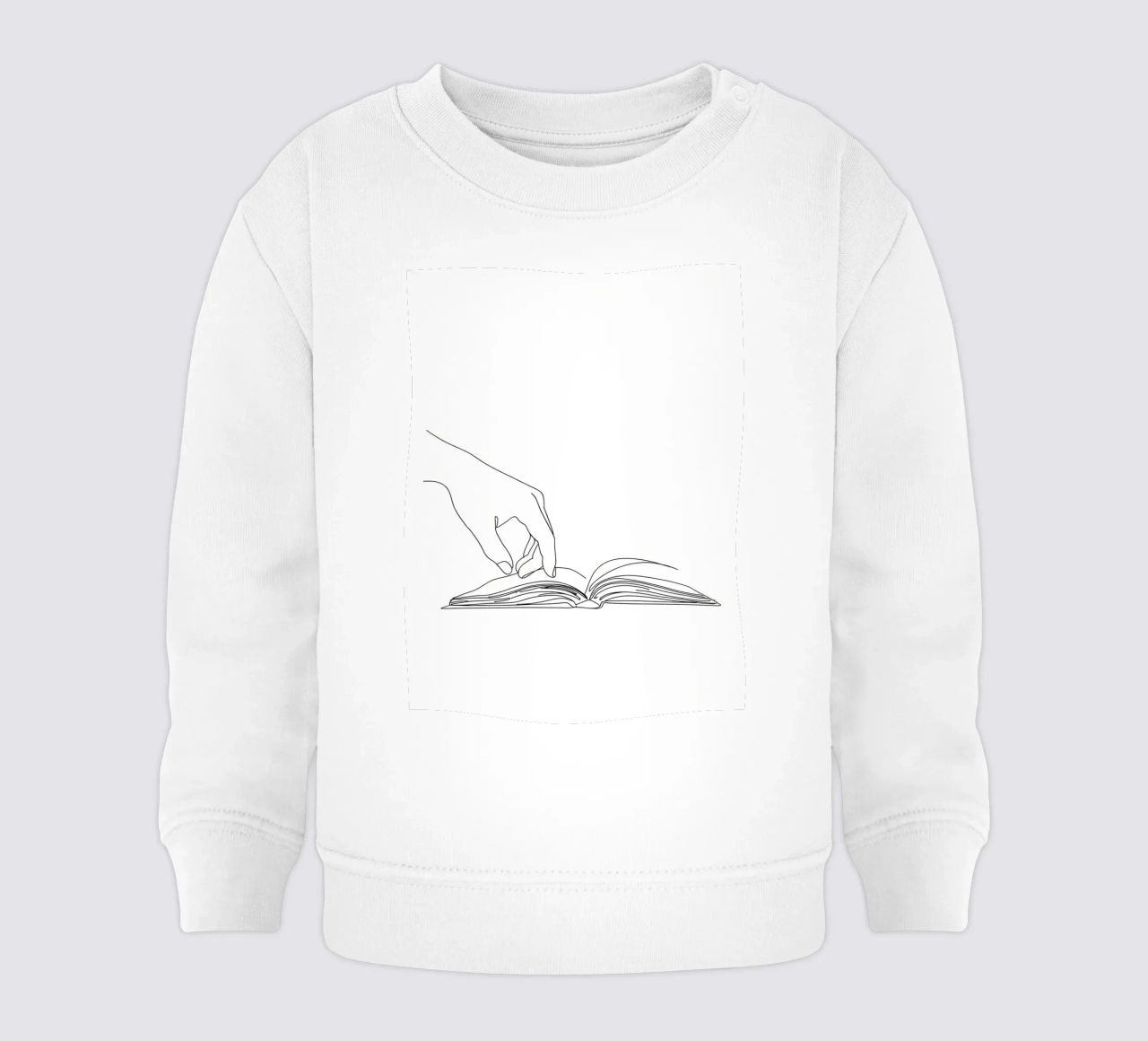 Hands On Book 3 Line art minimalista felpa neonato da Viv Line Art