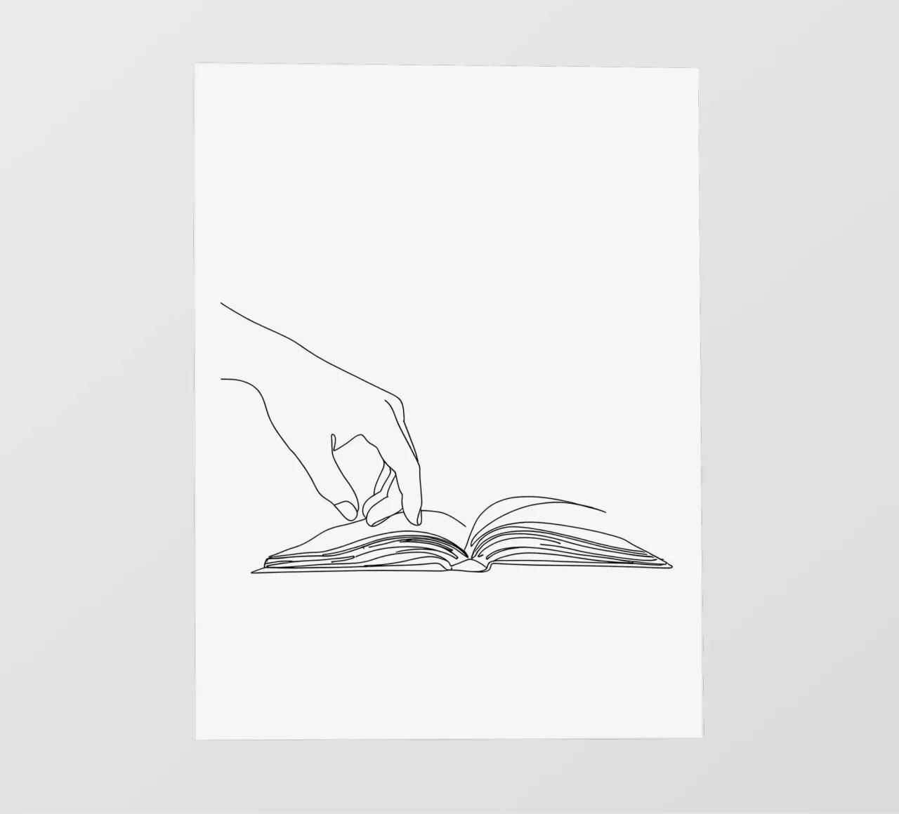 Hands On Book 3 Line art minimalista pellicola backlit da Viv Line Art