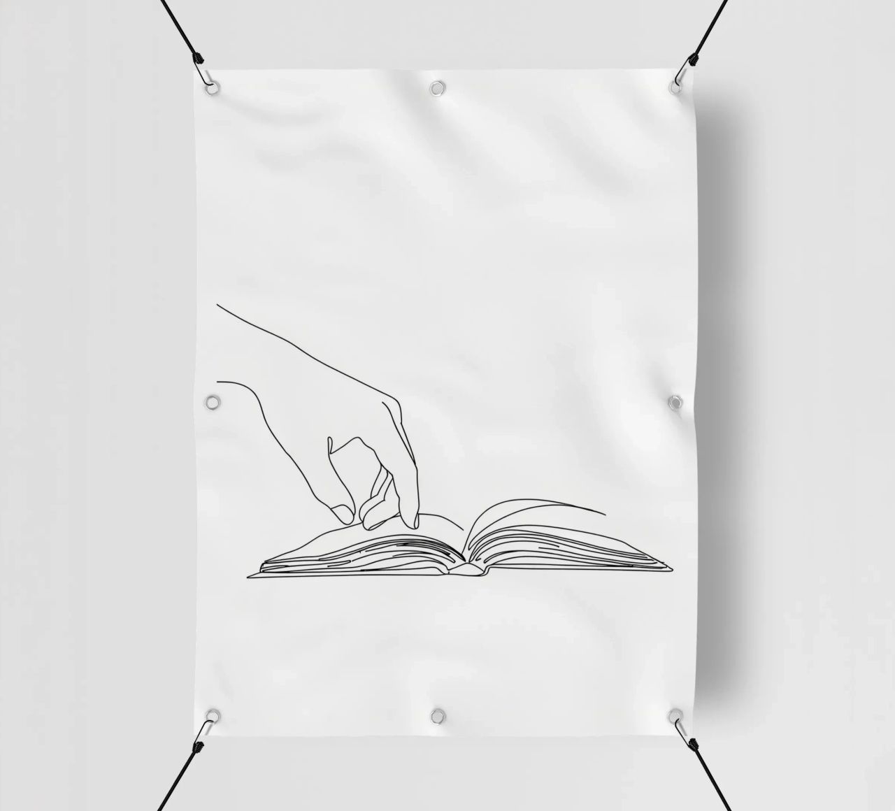Hands On Book 3 Line art minimalista telo in pvc da Viv Line Art