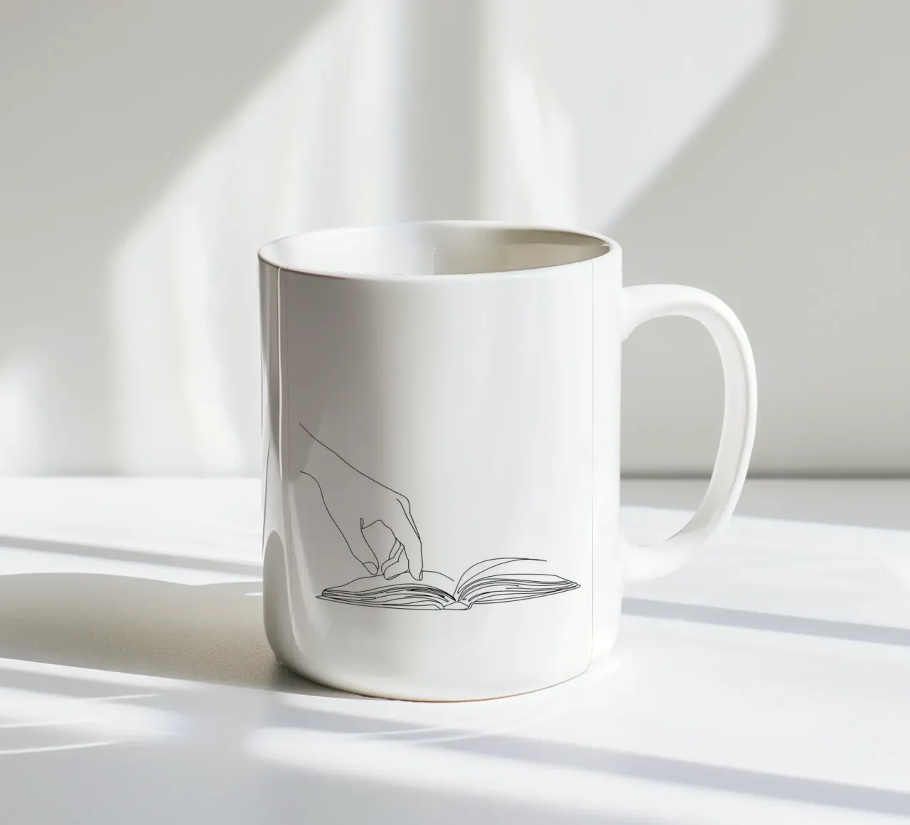 Hands On Book 3 Line art minimalista tazza in ceramica da Viv Line Art