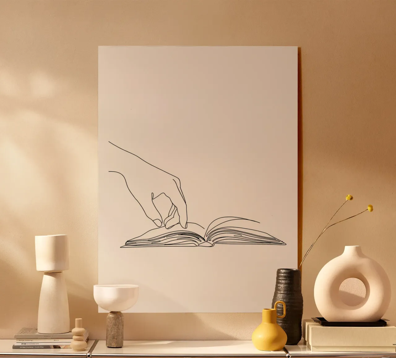 Hands On Book 3 Line art minimalista plexiglass da Viv Line Art