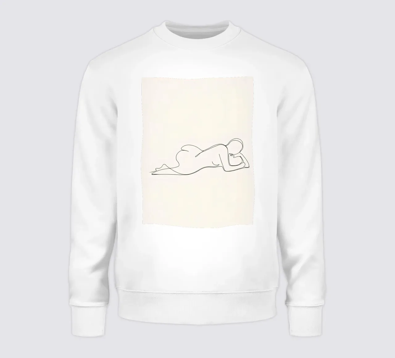 Cuerpo de mujer Minimalist Line Art sudadera de Viv Line Art