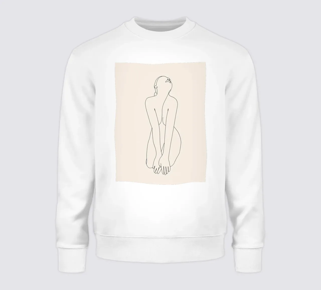 Cuerpo de mujer Minimalist Line Art sudadera de Viv Line Art