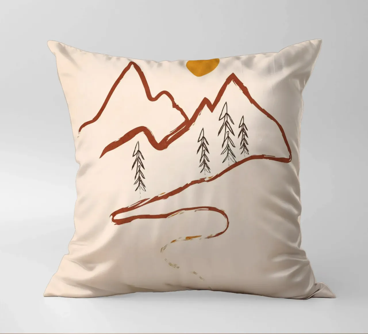 Mountain Minimal cuscino da Flow Line