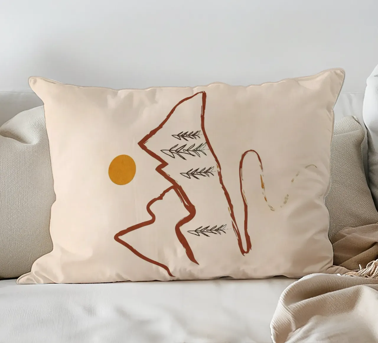 Mountain Minimal cuscino da Flow Line