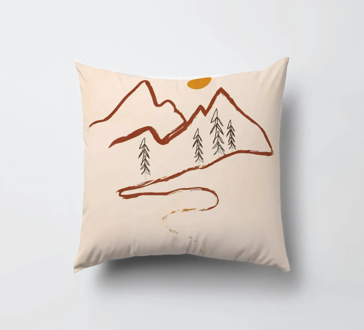 Mountain Minimal cuscino da Flow Line