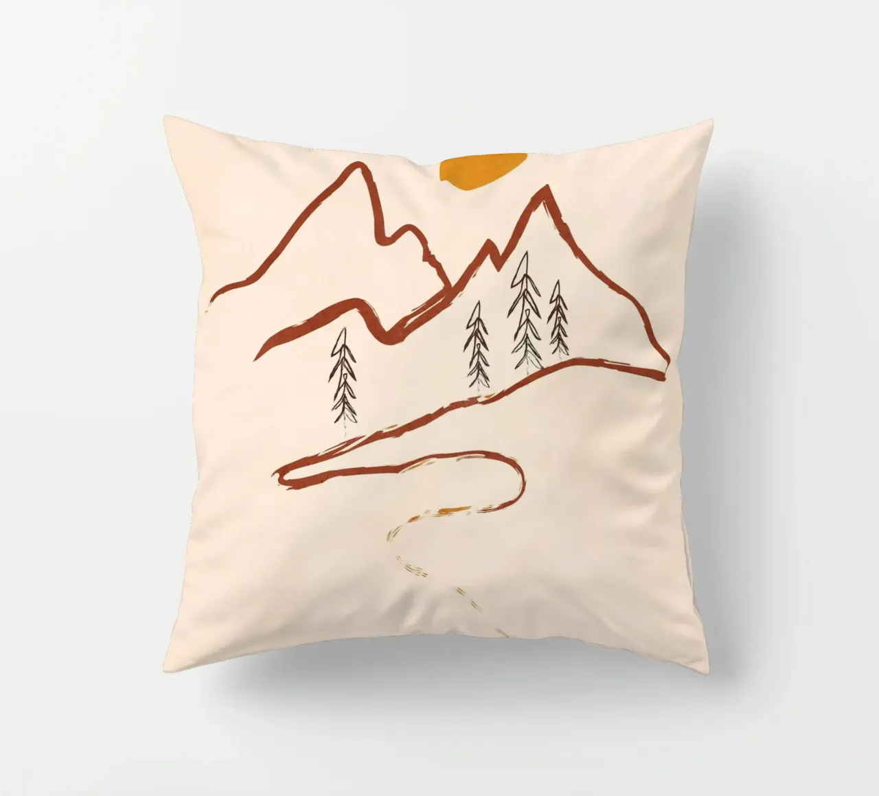 Mountain Minimal cuscino da Flow Line