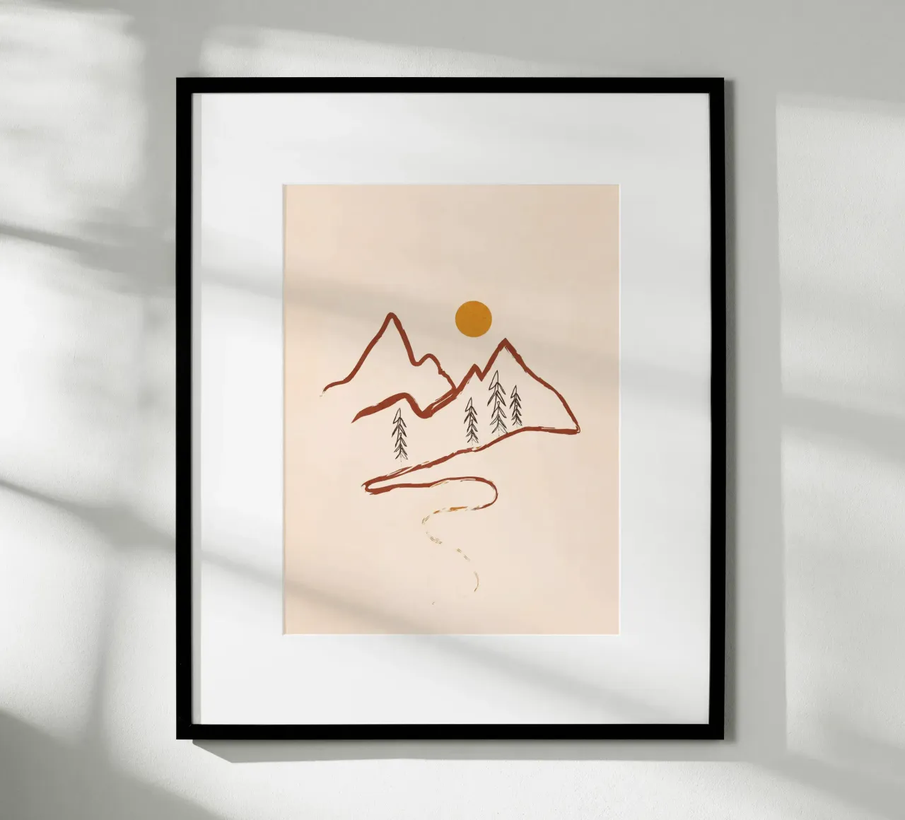 Mountain Minimal carta hahnemühle da Flow Line