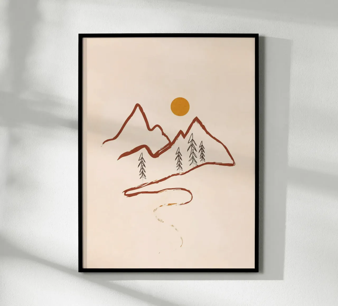 Mountain Minimal carta hahnemühle da Flow Line