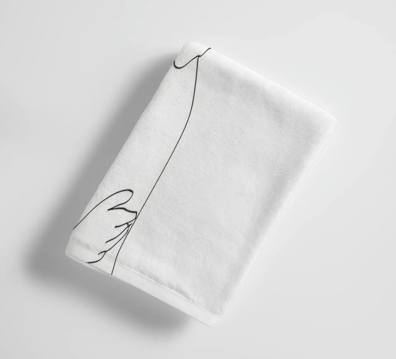 Woman Body Minimalist Line Art towel by Viv Line Art
